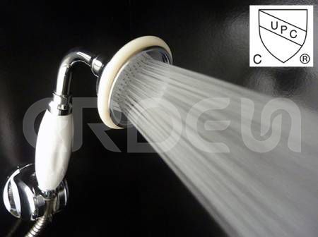 UPC CUPC 銅メッキクロム古典的な手持ち陶器シャワーヘッド - UPC CUPC 高級感のあるセラミックハンドシャワーヘッド